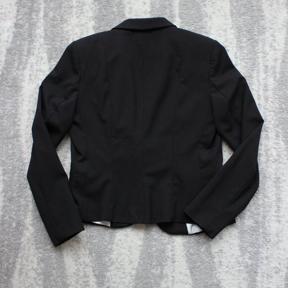 Women's H&M Black Lined Blazer, Size 8 - Picture 2 of 7